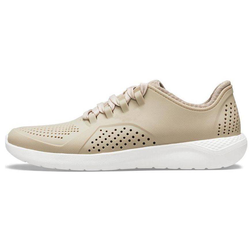 Crocs Literide Bekväma Mångsidiga Sportiga Vardagliga Halkfria Andningsbara Lågskurna Löparskor Herrsneaker Brun Beige 204967-2ZB 42-43
