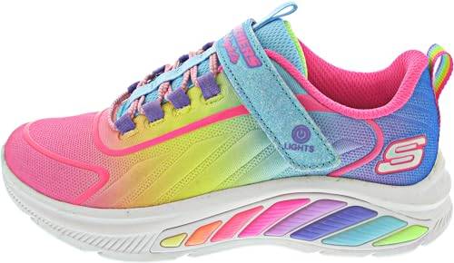 Skechers träningsskor för flickor, Turkos Mesh/Multi Trim, 2.5 UK, Turkos nät multi trim, 35.5 EU