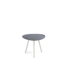 EMU - Terramare Small Coffee Table, Frame: Matt White, Top: Porcelain Stoneware, Basaltina - Småbord &amp; Sidobord utomhus - AlfredoChiaramonte,MarcoMarin - Vit - Metall/Sten