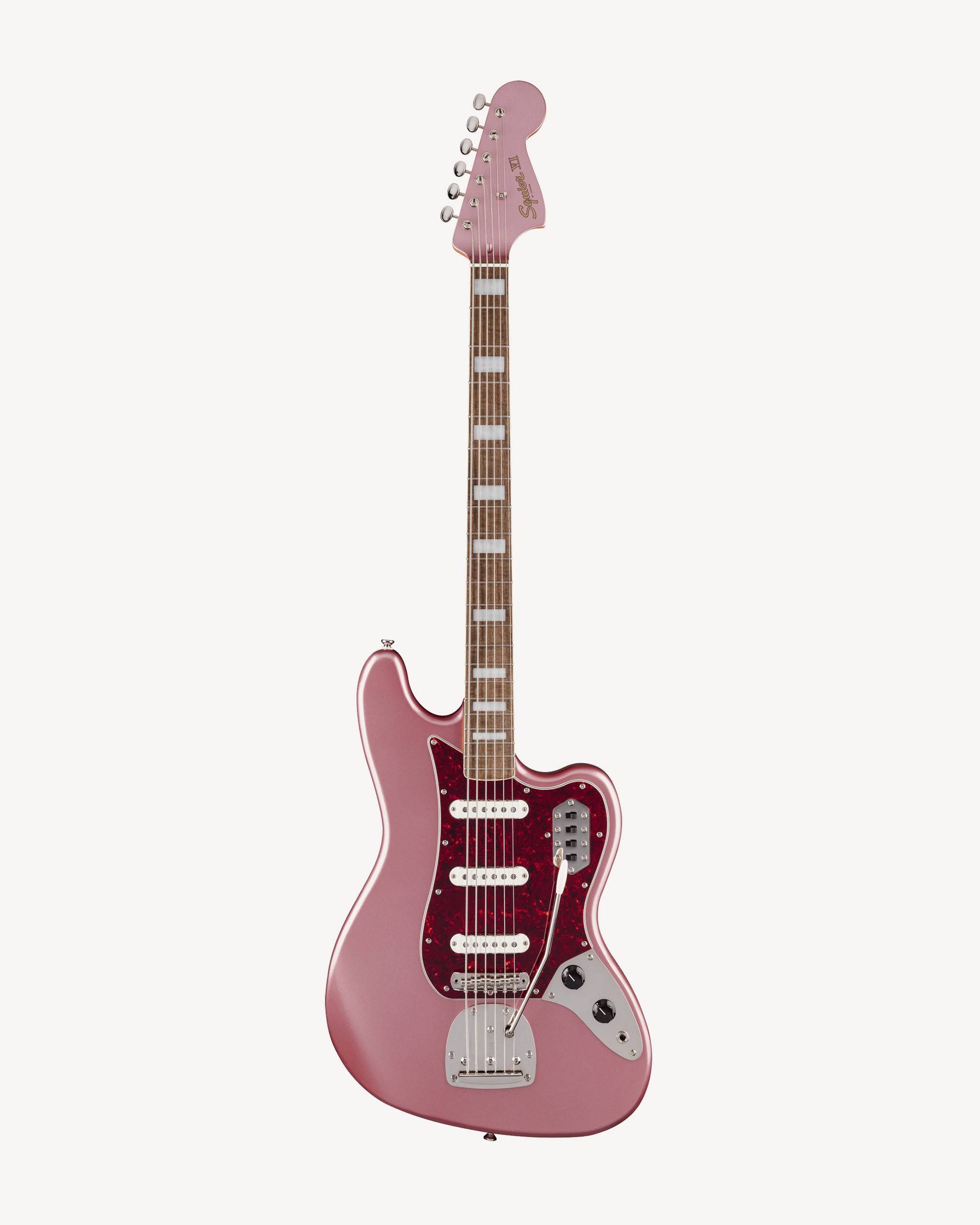 Squier FSR Classic Vibe Bass VI, Laurel Fingerboard, Tortoishell Pickguard, Matching Headstock, Burgundy Mist