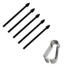 DaiUni S-Pen Ersatzspitzen für Samsung Galaxy Tab S7 FE/Tab S7 / Tab S7+ Plus/Galaxy Tab S8 / Tab S8+ Plus/Tab S8 Ultra Berühren Sie Stylus S Pen Tips Nibs Werkzeugsatz nachfüllen, 5 pcs (Schwarz)