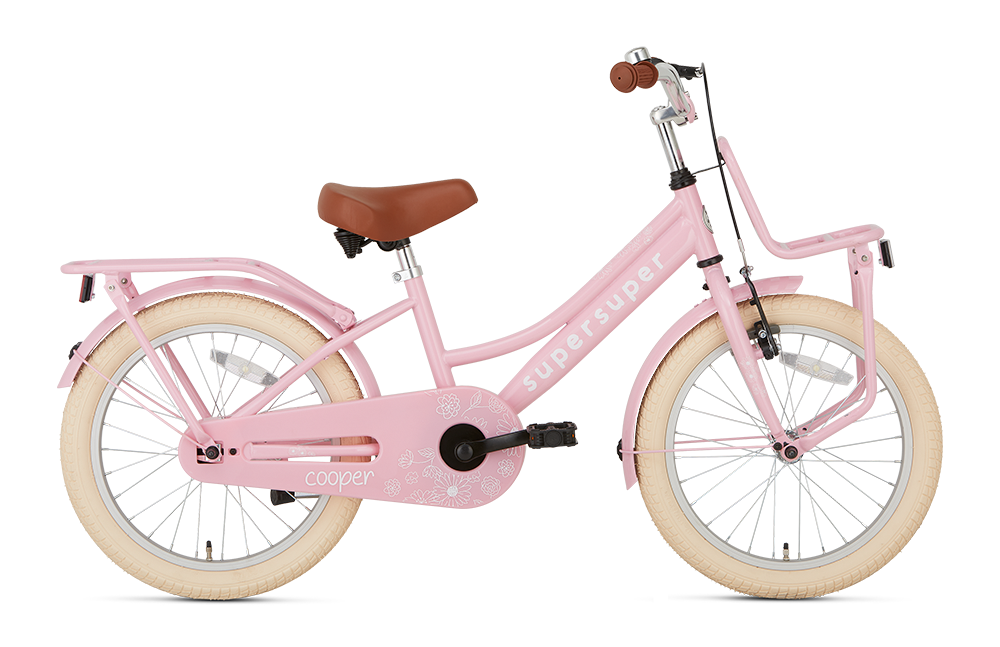 SuperSuper Barncykel COOPER 18" LOW FRAME, Rosa.