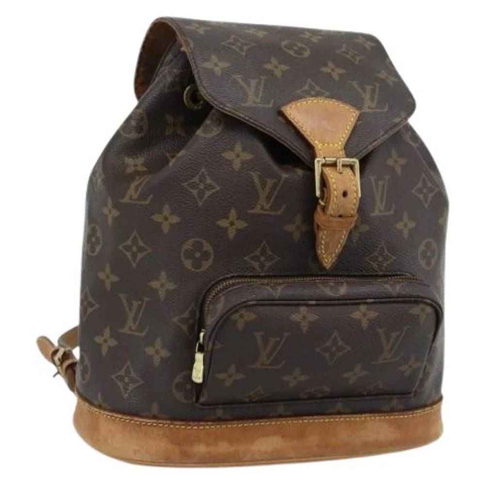 Louis Vuitton Vintage Pre-owned Montsouris MM Rygsæk - Vintage - Dame - Brun - ONE SIZE - Uld