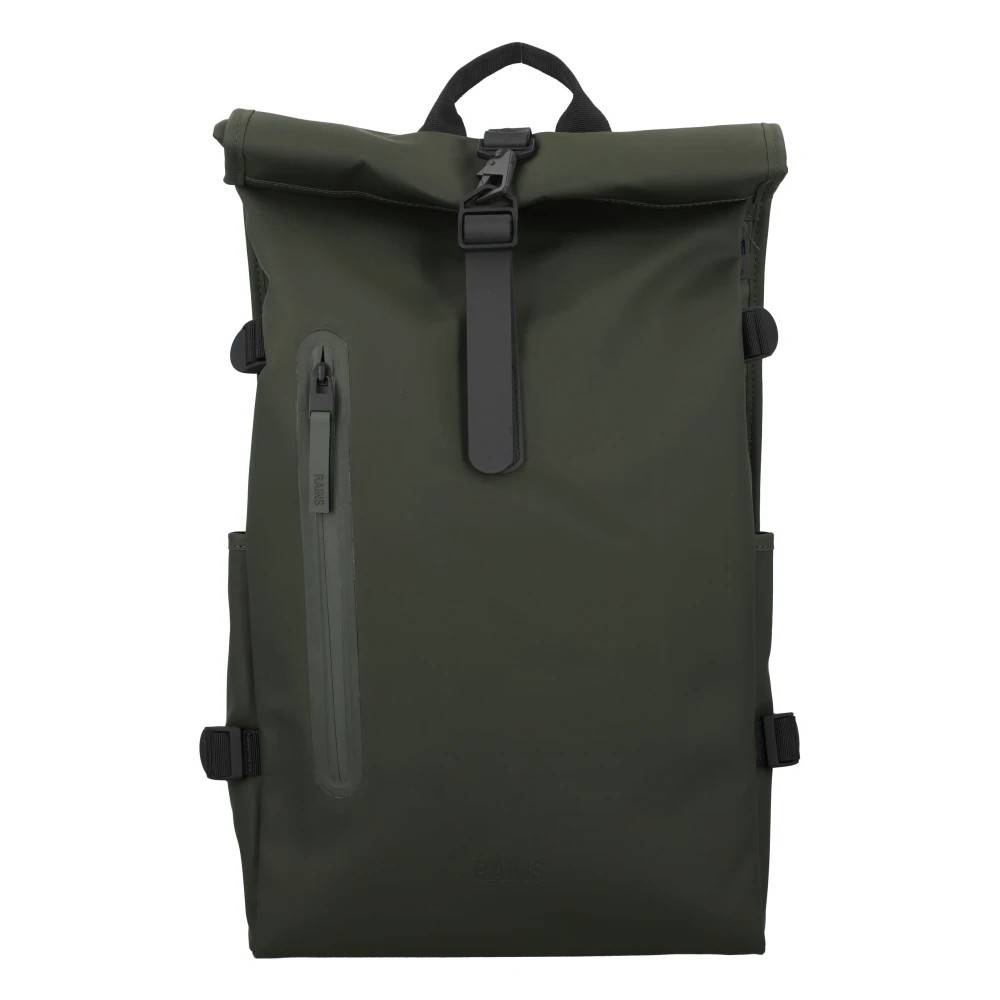 Rains Rolltop Rygsæk Large - Tasker - unisex - Grøn - ONE SIZE - Uld