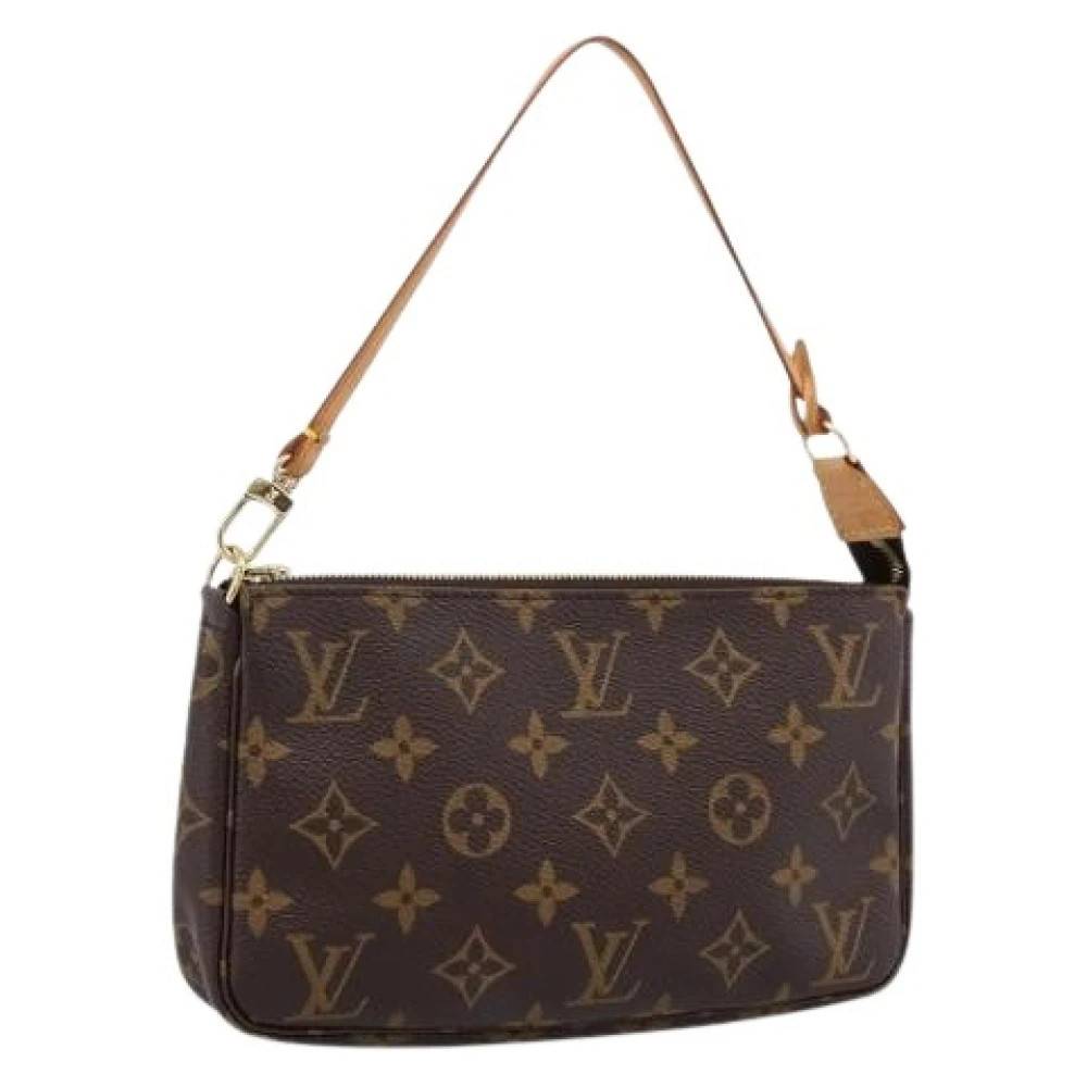 Louis Vuitton Vintage Pre-owned Monogram Canvas Pouch - Vintage - Dame - Brun - ONE SIZE - Læder