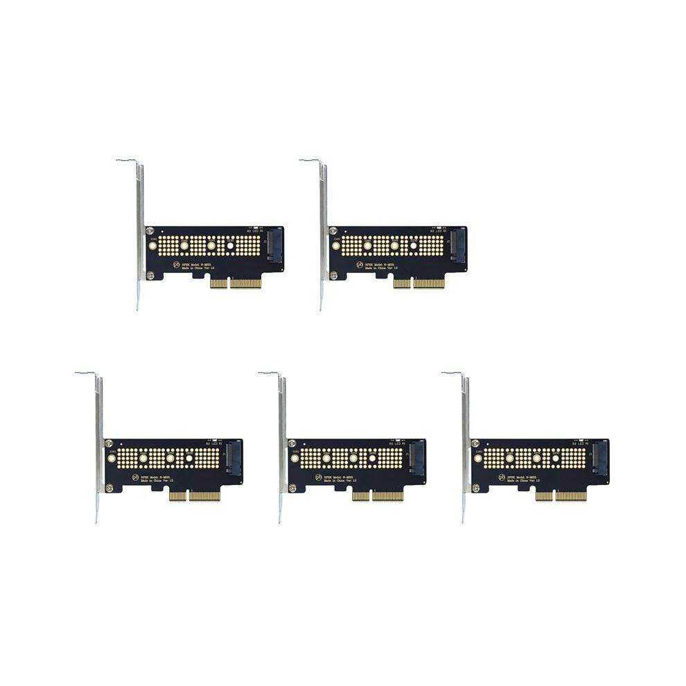 5X M.2 NVME SSD NGFF to PCIE 3.0 X4 Adapter PCIE M2 Riser Card Adapter Support 2230 2242 2260 2280 Size NVMe M.2 SSD