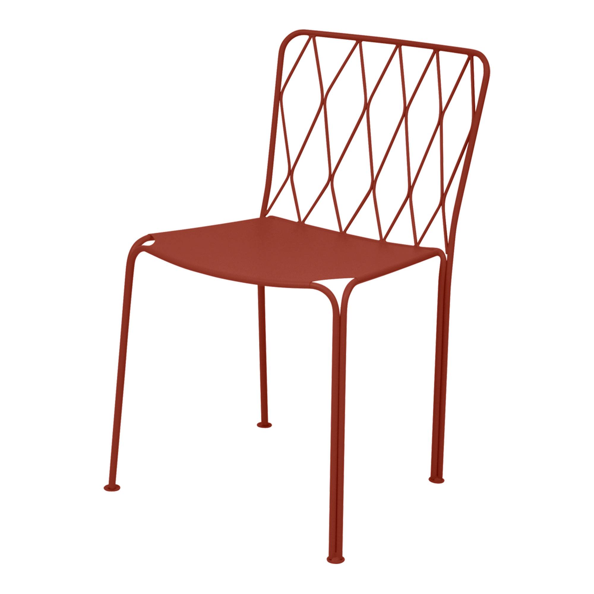 Fermob - Kintbury Chair Red Ochre 20 - Udendørs spisebordsstole - Terence Conran - RØD - Metal