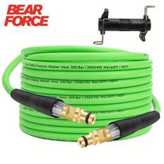 TEMU Bear Force 32ft Super Flexible Pressure Washer Hose - Kink-resistant, Pvc For Karcher -k7 | Quick Connect, Up To 2900 Psi, , Hose