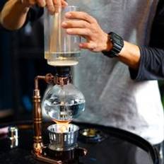 ! japansk stil sifon kaffebryggare te sifon pot vakuum kaffebryggare glas typ kaffemaskin filter 3 koppar rosa guld