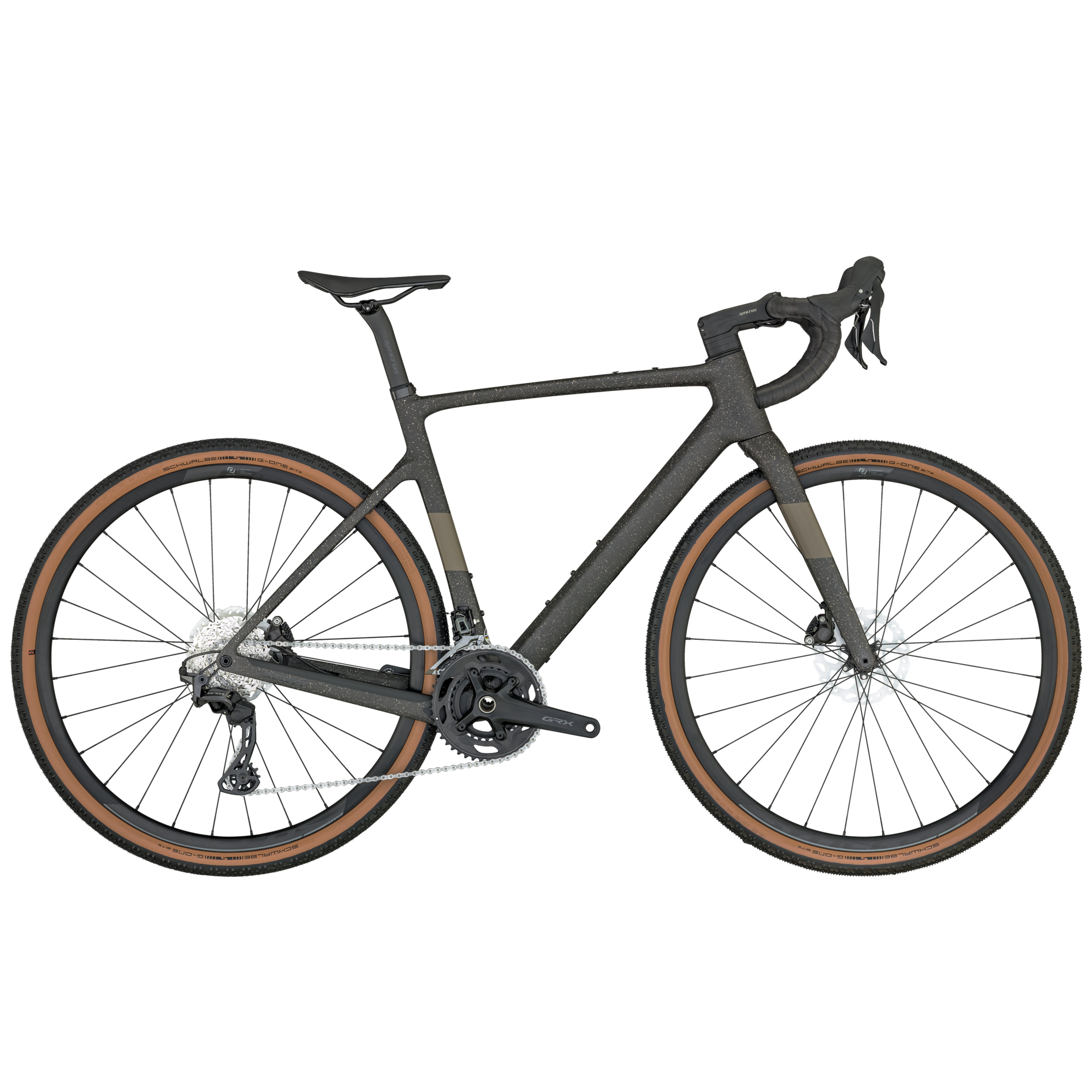 Scott Addict Gravel 40 black 2024 - Shimano GRX 2x12sp - Syncros RP2.0 - 105 / XS / Carbon Brown