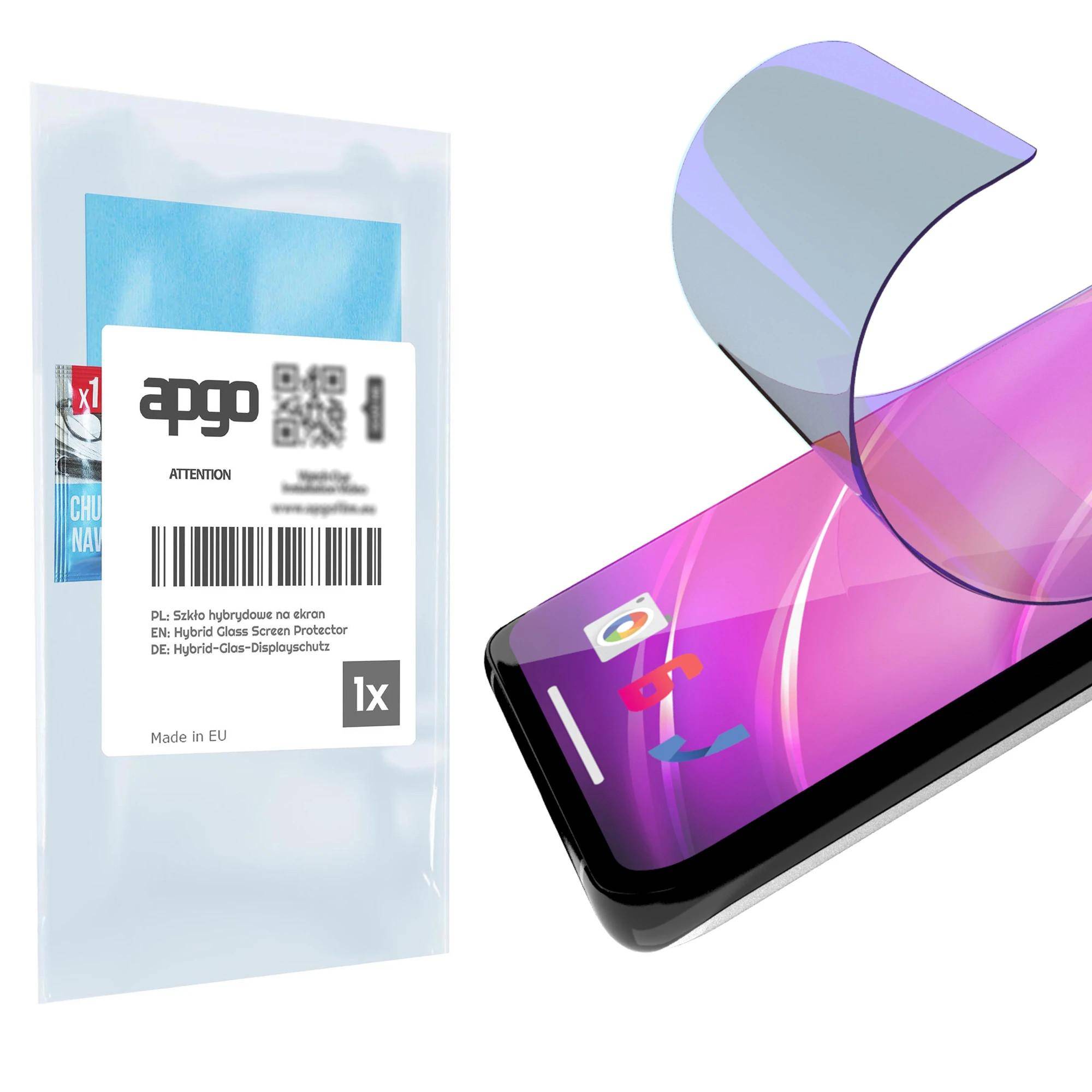 apgo Anti-Blue 9H Hybrid protective glass compatible with Lenovo Tab M11, flexible nano glass, great replacement for tempered glass, scratch-resistant