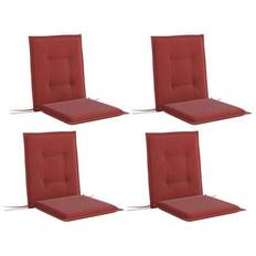 Outsunny set med 4 sittdynor 108 x 50 x 5 cm stolsdynor med band, sittdyna för utomhus/inomhus, sittdyna, bänkdyna för trädgårdsmöbler, sittstol, mats