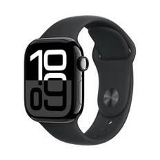 Apple Watch Series 10 GPS + Cellular 46mm Jet Black Aluminium Case with Black Sport Band - M/L - Fyndvara