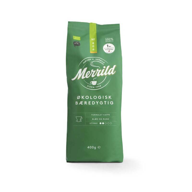 Merrild 100% økologisk formalet kaffe 400g