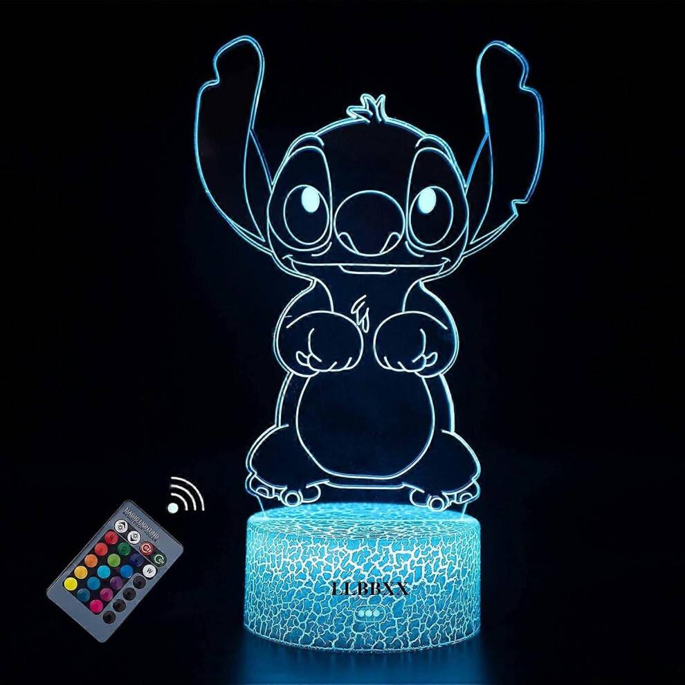 Lilo & Stitch 3D Nattbelysning Presenter Festtillbehör Plysch Kawaii för pojkar Barn Lampor Belysning Julklappar 1