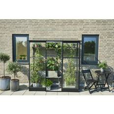 Halls Qube Lean-To 26 F09935 Växthus 1,2 m², svart