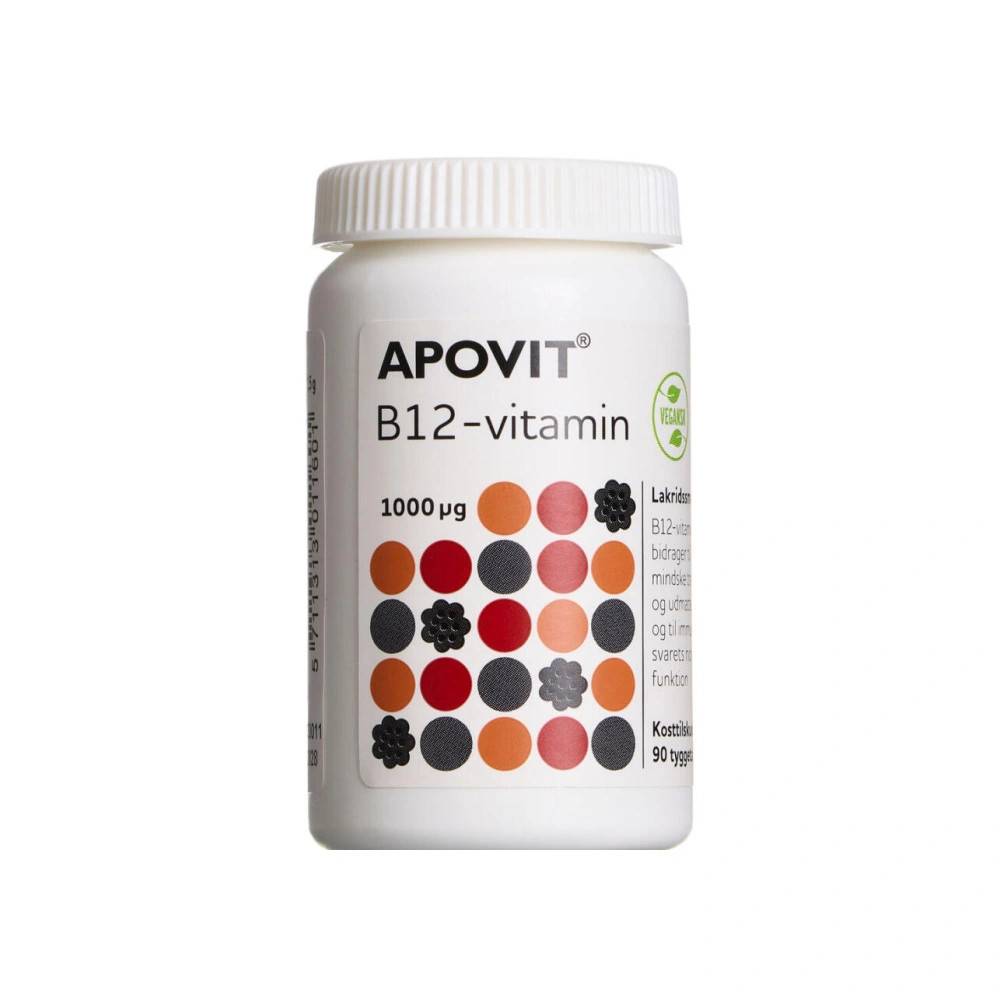 Apovit B12 1000 Mikg Lakridssmag – 90 stk