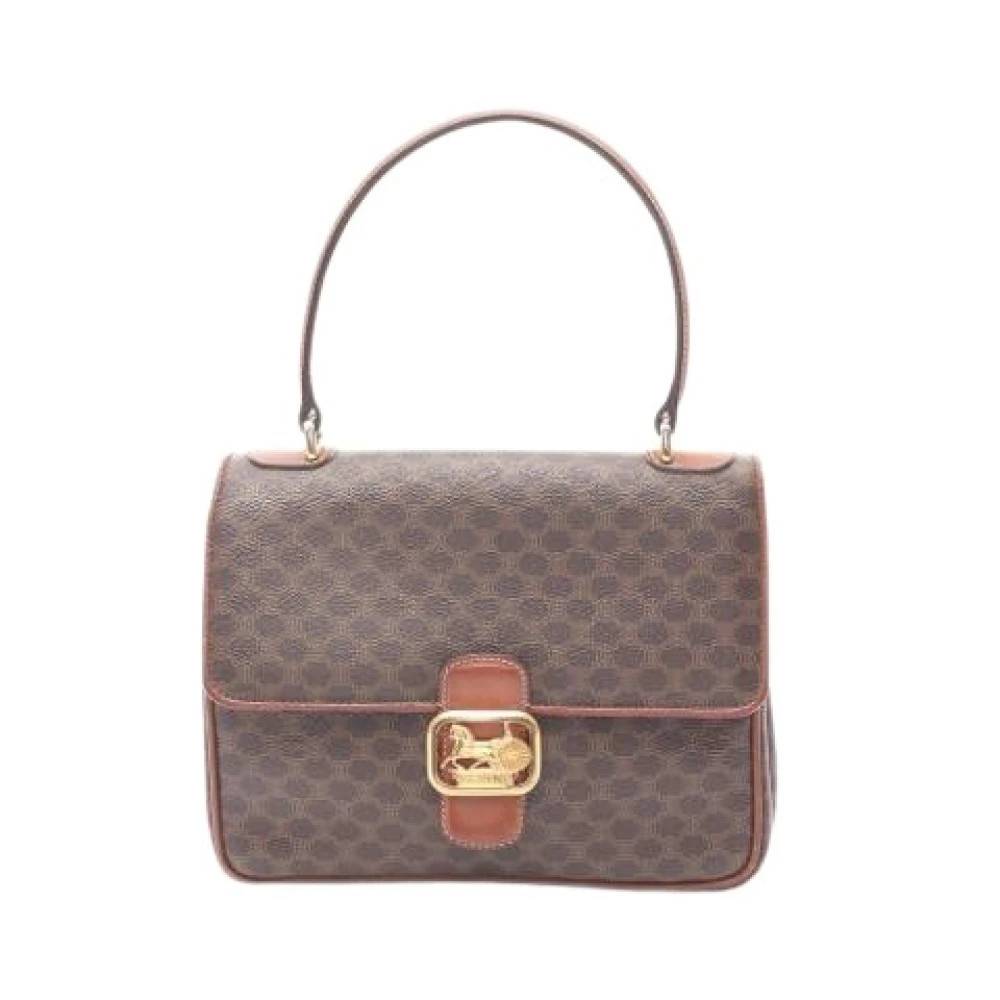 Celine Vintage Pre-owned Canvas Håndtaske - Vintage - Dame - Brun - ONE SIZE -