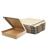 Korrugerade kartonglådor, 20 x 20 x 2 cm Royal Mail stora brevlådor för postning, bruna brevlådor för företag, förvaring, krans eller gåva (25 delar)