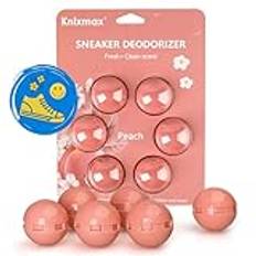 Knixmax Utomhus deodoriserande bollar för sneakers sportväskor sneakers sko deo lämplig som fitnessväska garderob kök badrum 6 bollar, ROSA