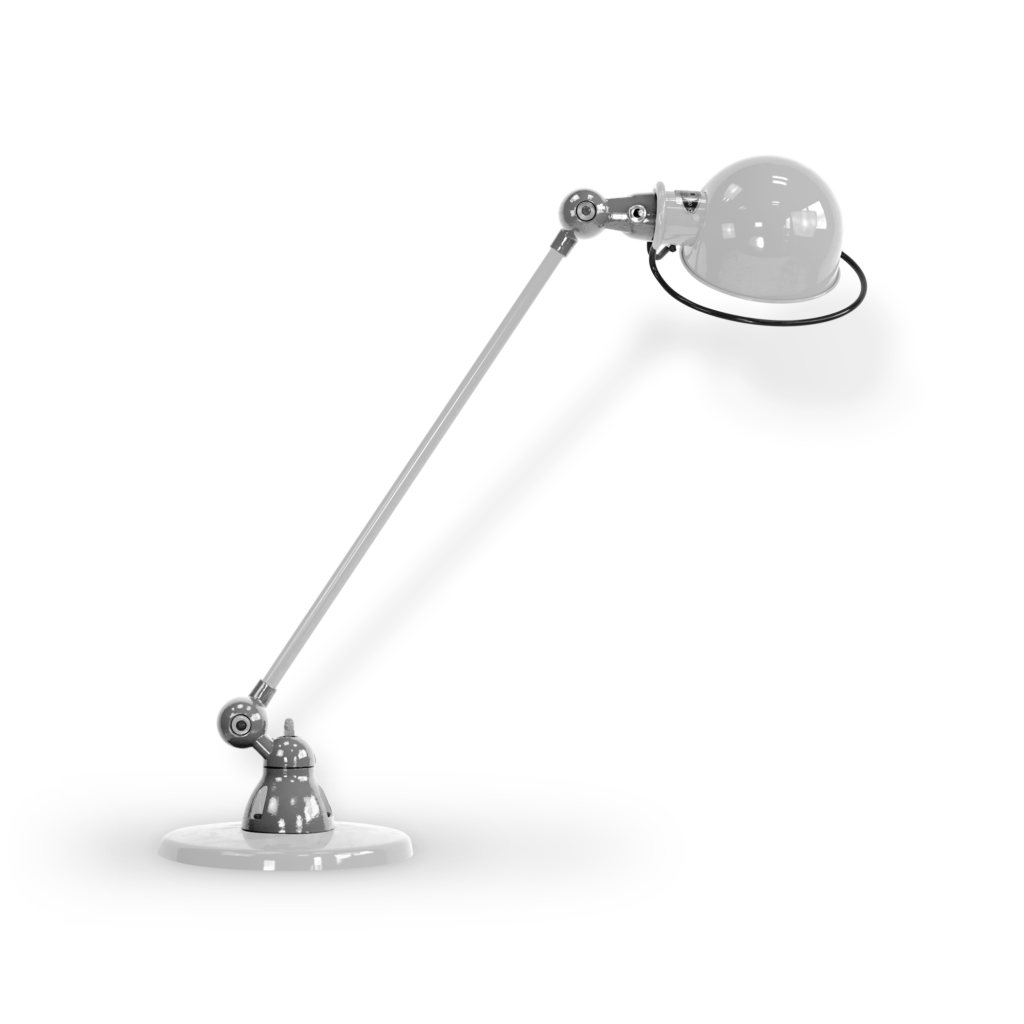 Loft D6000I bordlampe fra Jieldé - Silver grey / Blank/poleret