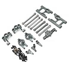 Metalluppgraderingskit Lämplig for WLtoys 1/12 124006 12423 12427 12428 RC biltillbehör(Dark Grey)