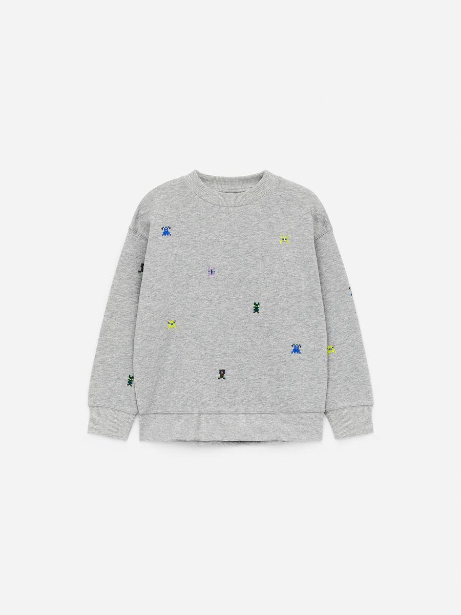 ARKET Embroidered Sweatshirt -Grey, 134/140