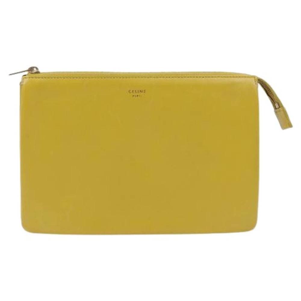 Celine Vintage Pre-owned Trio Clutch - Vintage - Dame - Gul - ONE SIZE - Uld