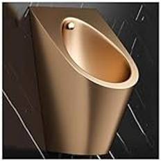 Universal Washout Urinal 304 Stainless Steel Urinal, High Efficiency Urinal with Top Spud, Household/Commercial Men's Adult Urinal Bathroom Toilet, Male Sanitar (Rose Gol