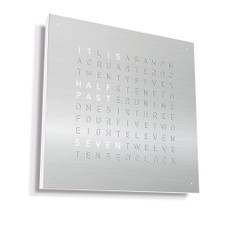 Qlocktwo - Qlocktwo Earth 90 Stainless Steel - Brushed, EN - Klockor - Biegert &amp; Funk - Silver