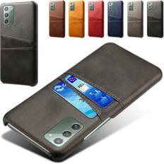 Samsung Note20 etui cover beskyttelse læder kort visning mastercard -