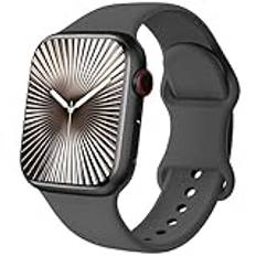 Yoohoo Uppgraderade sportremmar kompatibla med Apple Watch-remmar 38 mm 40 mm 41 mm 42 mm (serie 10) kvinnor män, mjuk silikonrem ersättning klockarmband för Apple Watch serie 10 9 8 7 6 5 4 3 2 1 SE