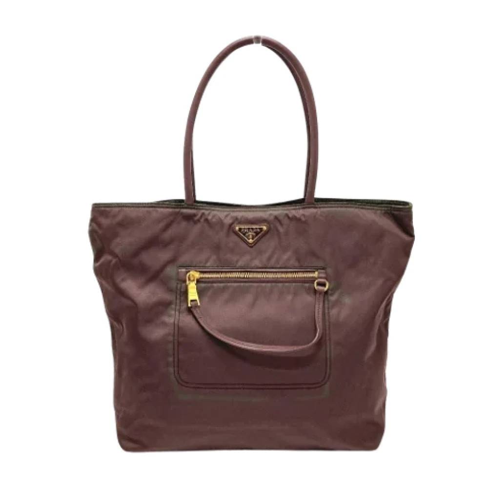 Prada Vintage Pre-owned Laeder prada-tasker - Vintage - Dame - Lilla - ONE SIZE - Uld
