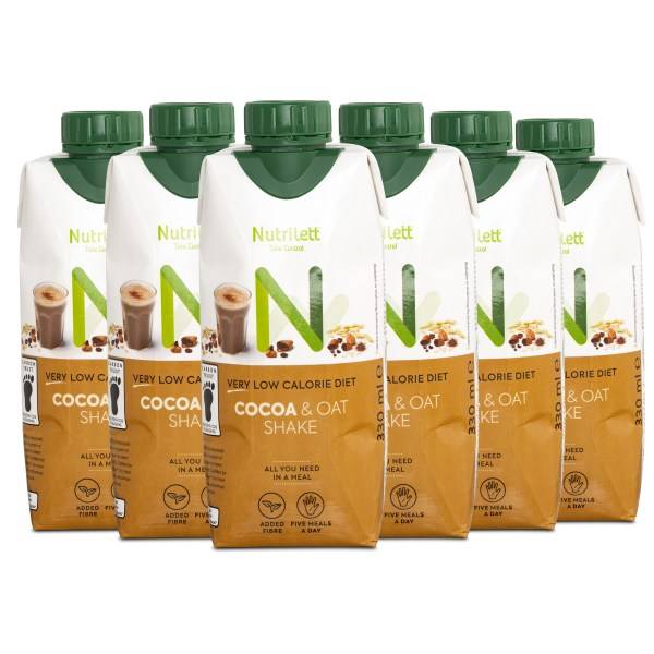 Nutrilett VLCD Shake, Cocoa & Oat, 6-pack