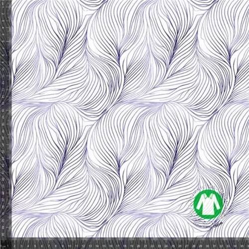 Leaf line art - purple