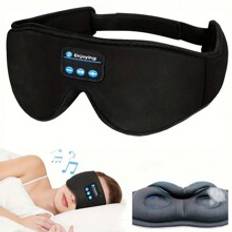 Sleeping Mask Sleeping Headphones With Wireless Earphones Wireless Sleeping Mask Side Sleeping Headphones Best Gift And Travel Essentials (Jet Black)