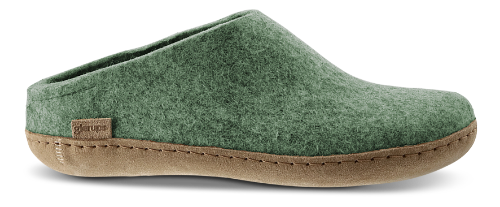 Glerups Tøfler m. skindsål - moss green (unisex) 38