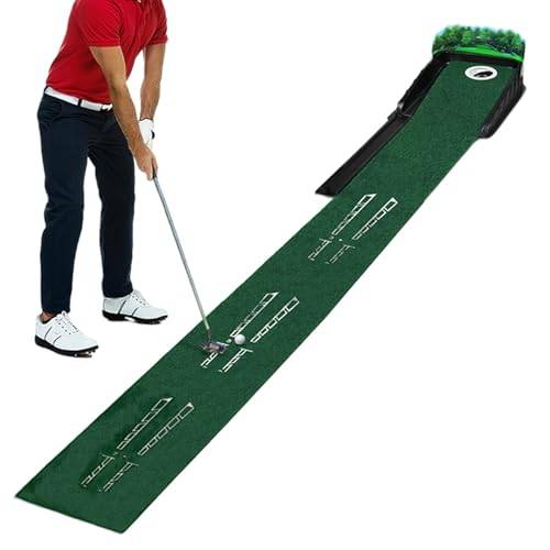 putting green inomhus - putting matta, Golfmatta med automatisk bollretur | Puttmatta för inomhusbruk med automatisk bollreturbana för golfentusiaster, minispel, älskare, träning