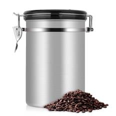 Coffee Coffee Bean Stainless Steel Storage Storage Tea Coffee Storage Large Capacity Sealed Suitable for Tea Kitchen 4 Colors Available Canister,