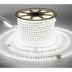 Outlet: 5 m. vandtæt LED strip (Type Y) - 230V, IP67, 120 LED, 10W/m - Kulør : Kold