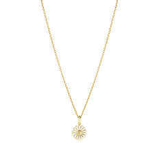 DAISY Vedhæng, Georg Jensen, Sterlingsølv belagt med 18 kt. guld / Hvid emalje