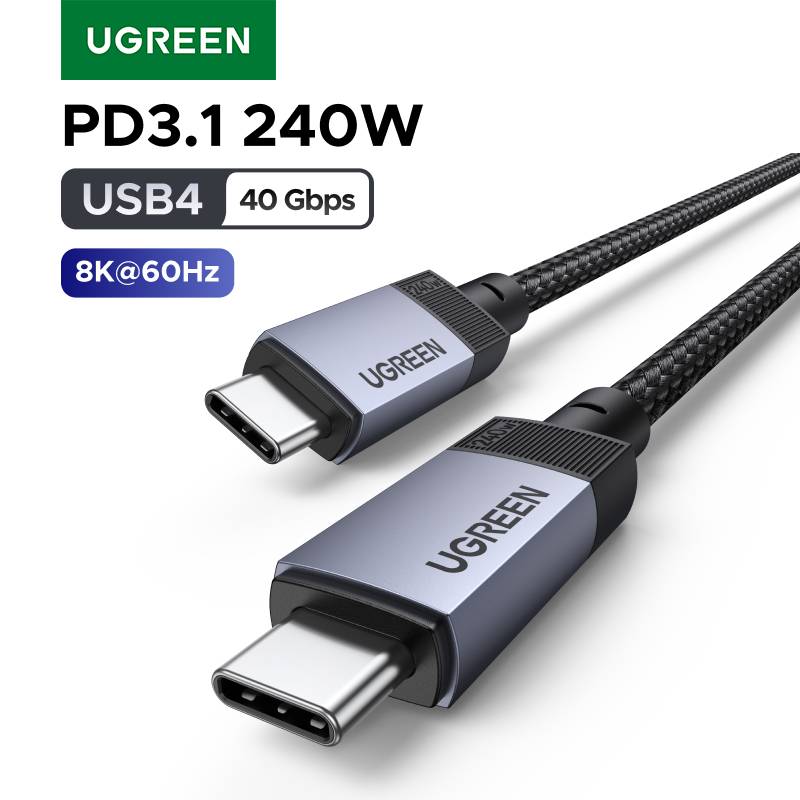 UGREEN USB4 USB C to USB C Cable 40Gbps 8K 240W PD3.1 Fast Charging Type C Data Video Cable for MacBook iPhone iPad Monitor Dock