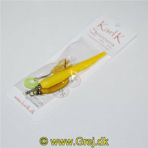Karl K Gennemløber - 20g - Str. 5 - Gul gummi og Sølv blad