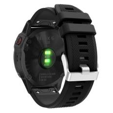 Garmin Fenix 6 Stilfuldt silikone Urrem - Sort