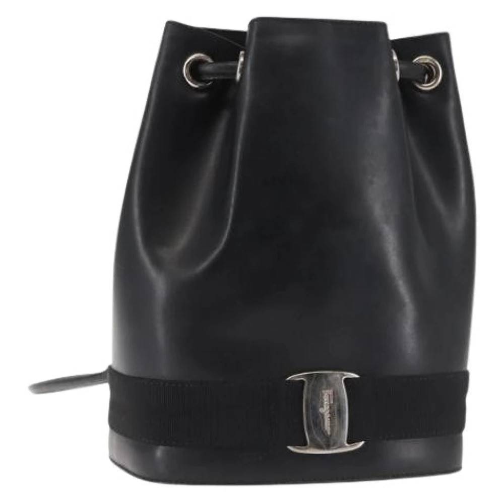 Salvatore Ferragamo Pre-owned Pre-owned Rygsæk - Vintage - Dame - Sort - ONE SIZE - Uld