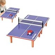 Pong Bord Set, Bärbart Pong Bord - Kompakt pingisbord hopfällbart med 2 paddlar 1 boll,Lätt sportpingisbord för barn Vuxna Inomhus Utomhus Spelrum Lägenheter Kontor