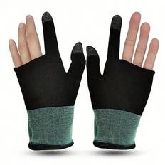 Mobilspel Finger Sleeve For Glory Of Kings And Other Games, 2 st Uncuttable Silver Fiber Shooting Gaming Finger Cots - Svart (2 st)