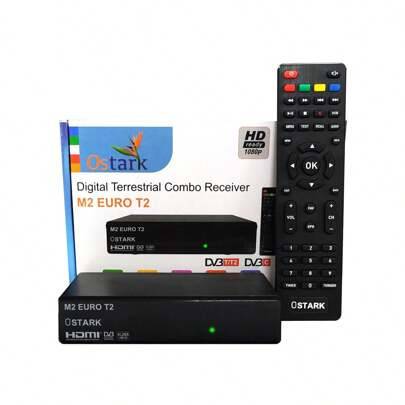 Ostark T2 HD TDT, TDT2 HD OUT UTAN WIFI marksänd mottagare, DVB-C, DVB-T2, HVEC, H.265, Ostark marksänd mottagare Tuner, 1080P