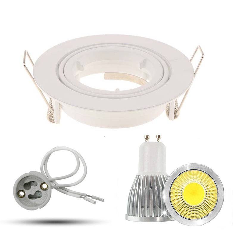 5w 7w 9w rund led spotlight varmvit 110v 220v infälld spotlampa för vardagsrum, korridor, kontor, lätt att byta - 110v dimbar / 9w / Varm vit