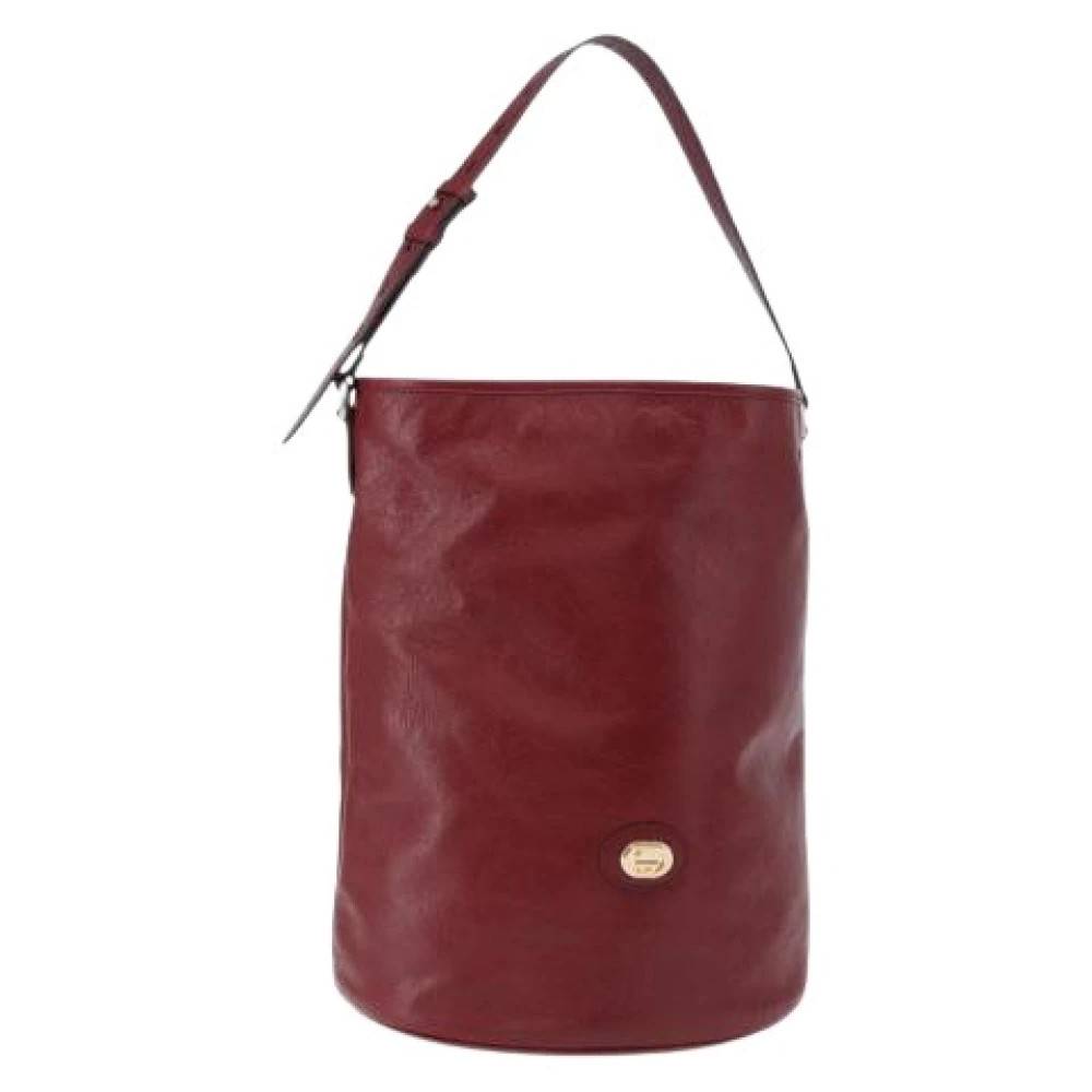 Gucci Vintage Pre-owned Vintage Bucket Bag - Vintage - Dame - Rød - ONE SIZE - Uld